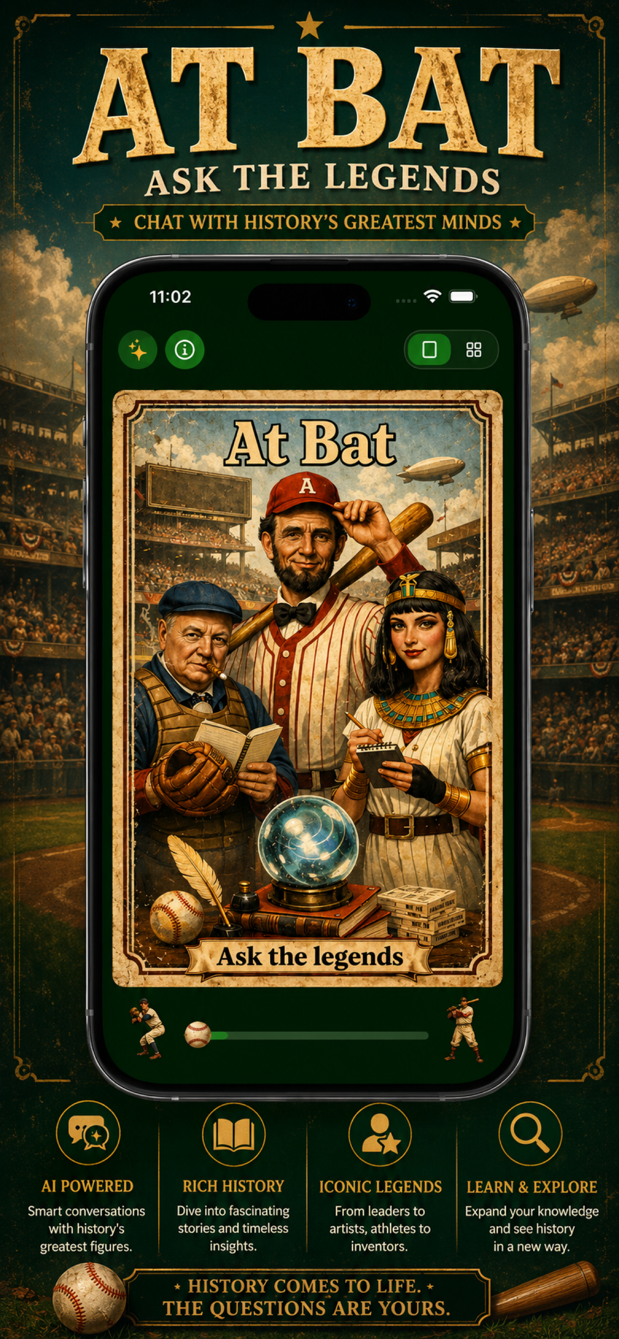 Legends At Bat conversation screen